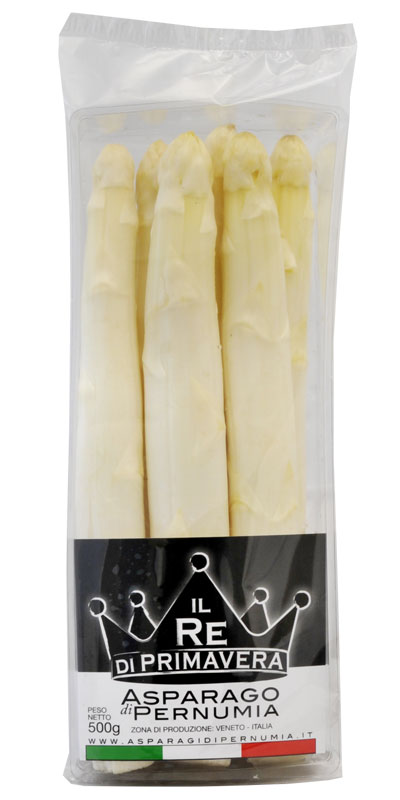 White Asparagus - 22+ caliber Pack 500g - Farm Baraldo Luigino - Padua Pernumia