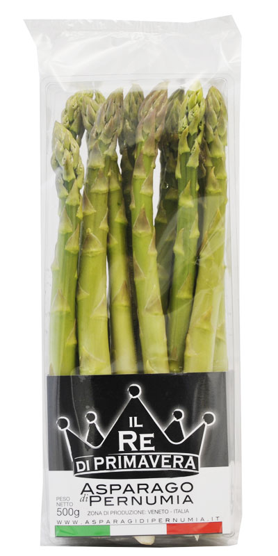 Asparagi Verdi - calibro 16+ Confezione da 500g - Azienda Agricola Baraldo Luigino - Pernumia Padova