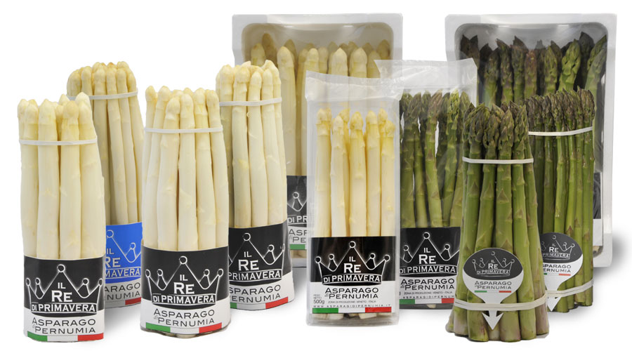 White Asparagus and Green Packs of Padua Pernumia